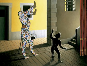 [The Harlequin Making Himself Funny and the Devil Watching]
