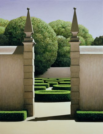 A entrada do jardim