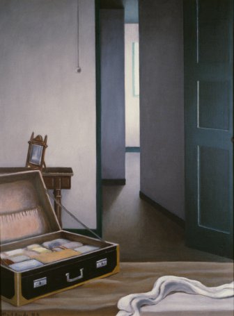[Suitcase on a Bed]